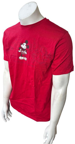 Disney Men's Mickey Mouse Through The Years Graphic Red Shirt Size Medium