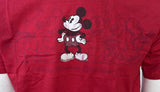 Disney Men's Mickey Mouse Through The Years Graphic Red Shirt Size Medium
