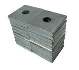 20 Square Washer Plates 1-5/8" x 1-5/8" x 1/4" - 7/16" Hole - Zinc Plated Steel