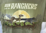 Disney Men's The Good Dinosaur Run With The Ranchers Olive Shirt Size Large