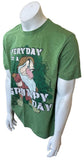 Disney Men's Everyday Is A Grumpy Day Green Short Sleeve Shirt Size Large
