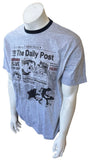Disney Men's 101 Dalmations The Daily Post Graphic Gray Shirt Size Large