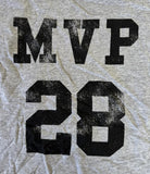 Disney Boys Team Mickey Mouse World Champions MVP 28 Gray Shirt Size Small