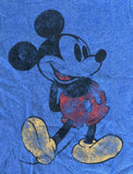 Disney Boys Classic Mickey Mouse Graphic Blue Short Sleeve Shirt Size Small