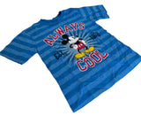 Disney Boys Mickey Mouse Always Cool Est. 1928 Graphic Blue Shirt Size Small
