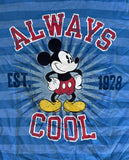 Disney Boys Mickey Mouse Always Cool Est. 1928 Graphic Blue Shirt Size Small