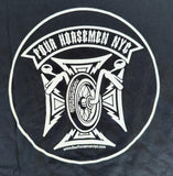 Anvil Four Horsemen NYC Graphic Black Short Sleeve Shirt Size Youth Large