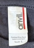 Anvil Four Horsemen NYC Graphic Black Short Sleeve Shirt Size Youth Large