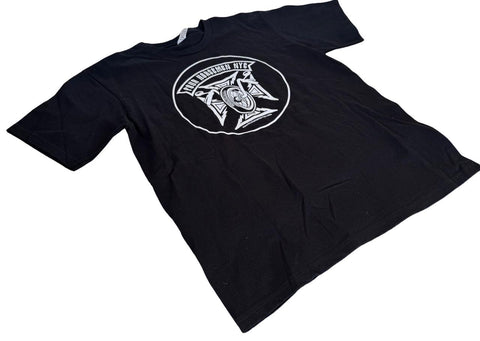 Anvil Four Horsemen NYC Graphic Black Short Sleeve Shirt Size Youth Large
