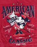 Disney Girls Minnie Mouse American Classic Simply Amazing Red Shirt Size Medium