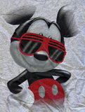 Disney Girls Mickey Mouse Shades Graphic Gray Short Sleeve Shirt Size XXS