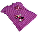 Disney Girls Minnie Mouse Bow Kite Graphic Purple Short Sleeve Shirt Size Medium