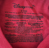 Disney Girls Mickey Mouse Hearts Graphic Red Short Sleeve Shirt Size Small