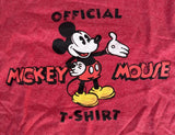 Disney Boys Official Mickey Mouse T-Shirt Red Short Sleeve Shirt Size Small
