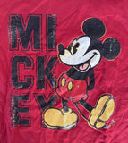 Disney Boys Classic Mickey Mouse Graphic Red Short Sleeve Shirt Size Medium
