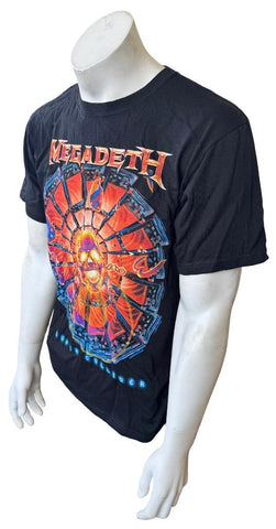 Anvil Men's Megadeth Super Collider Graphic Black Short Sleeve Shirt Size Medium