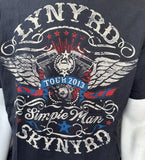 Anvil Men's Lynyrd Skynard Simple Man Tour 2013 Black Shirt Size Large