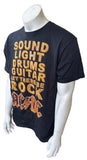 Anvil Men's AC/DC Sound Light Drums Guitar Let There Be Rock Black Shirt Size L