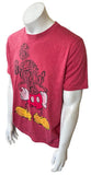 Disney Men's Mickey Mouse True Original Red Short Sleeve Shirt Size Large