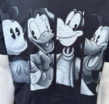 Disney Men's Mickey Donald Goofy Pluto Black Short Sleeve Shirt Size Large