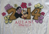 Disney Girls Minnie Mouse Aulani Resort & Spa 2014 White Shirt Size Medium