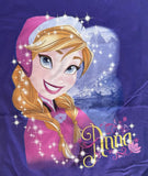 Disney Parks Girls Frozen Anna Graphic Purple Short Sleeve Shirt Size Large