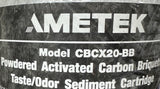 Ametek CBCX20-BB Powdered Activated Carbon Briquette Filter Cartridge 10 Micron