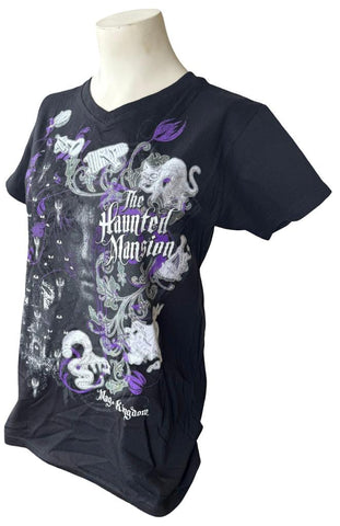 Anvil Women's The Haunted Mansion Magic Kingdom Graphic Black Shirt Size Small
