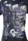 Anvil Women's The Haunted Mansion Magic Kingdom Graphic Black Shirt Size Small