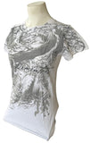 Harry Potter Women's Dementors Graphic White Short Sleeve Shirt Size Medium