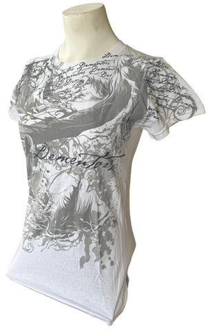Harry Potter Women's Dementors Graphic White Short Sleeve Shirt Size Medium