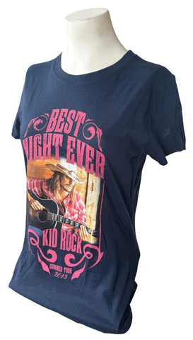 Next Level Women's Kid Rock Best Night Ever Summer Tour 2013 Black Shirt Size L