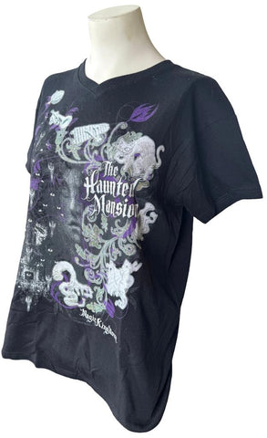 Disney Parks Women's The Haunted Mansion Magic Kingdom Black Shirt Size Medium