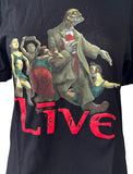 Canvas Women's Live Throwing Copper Graphic Black Short Sleeve Shirt Size XS