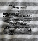 Disney Women's I Love Mickey Mouse Striped Short Sleeve Shirt Size 3XL
