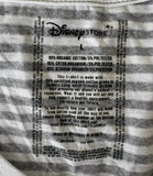 Disney Women's I Love Mickey Mouse Striped Short Sleeve Shirt Size Large