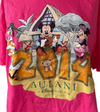 Disney Women's Aulani Disney Resort And Spa 2014 Graphic Pink Shirt Size Medium