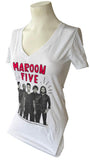 Royal Apparel Women's Maroon Five Band Graphic White Shirt Size Medium