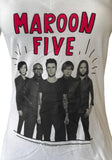Royal Apparel Women's Maroon Five Band Graphic White Shirt Size Medium