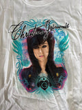 Anvil Christina Grimmie 2011 Tour White Short Sleeve Shirt Size Youth Medium