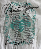 Anvil Christina Grimmie 2011 Tour White Short Sleeve Shirt Size Youth Medium