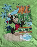 Disney Boys Mickey Mouse Wave Seeker Castaway Cay Green Shirt Size Small