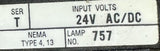 Allen-Bradley 800T-QB24 Momentary Push Button Series T Red 24V AC/DC Illuminated