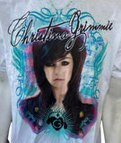 Anvil Men's Christina Grimmie Tour 2011 White Short Sleeve Shirt Size Large