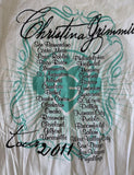 Anvil Men's Christina Grimmie Tour 2011 White Short Sleeve Shirt Size Large