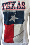 Fruit of The Loom Men's Texas Flag Graphic Beige Short Sleeve Shirt Size Medium
