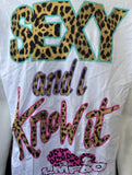 Anvil Men's LMFAO Sexy And I Know It White Short Sleeve Shirt Size Large