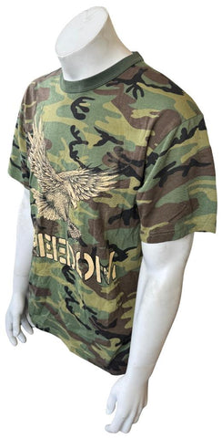 Rothco Men's Eagle Freedom Graphic Camo Short Sleeve Shirt Size Large