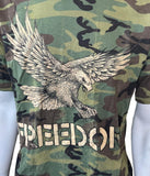 Rothco Men's Eagle Freedom Graphic Camo Short Sleeve Shirt Size Large