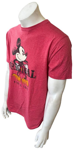 Disney Men's Mickey Mouse The Orginal Since 1928 Red Shirt Size Medium